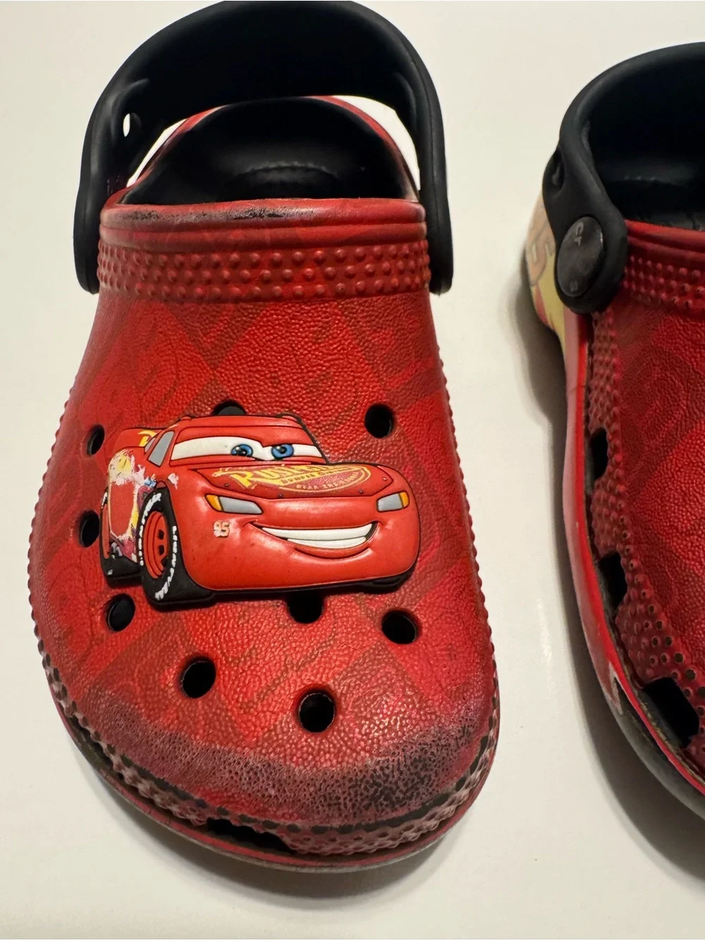 CROCS Kids Lightning McQueen Red and Black Clogs